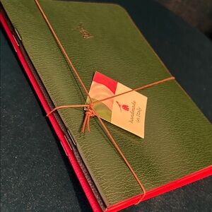 Bieffe Italian Leather Journals Set of 3 Multi Red Green Black Notebooks Gift